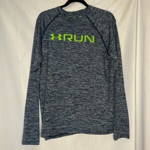 UNDER ARMOUR GREEN/GREY LOGO LONG SLEEVE (L)
